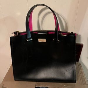 Black and pink kate spade crossbody